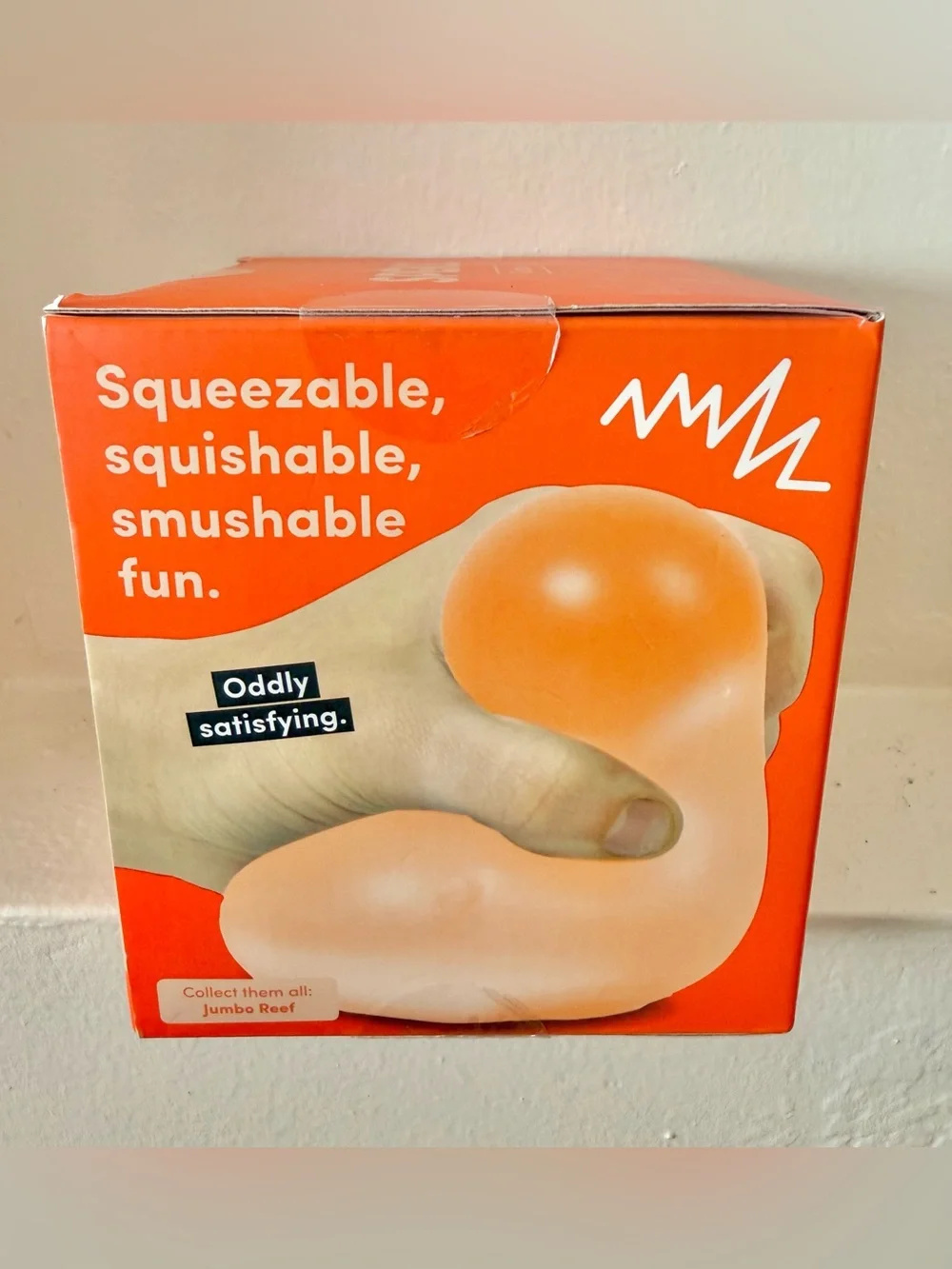 NEW! SPEKS JUMBO GUMP Memory Gel Stress Ball - “reef” (orange)